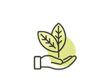 Badge: hand cupping a growing plant